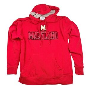 Champion University of Maryland Terrapins Red Hoodie Medium Men's Unisex